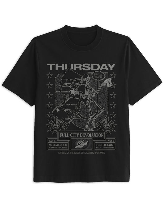 SILVER SKELETON PRINT TEE